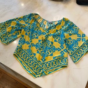 Alex and Trixie silk blouse size Medium